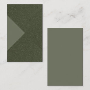Carte de visite de triangle texturé vert mousse pe