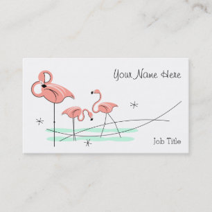 Carte de visite de trio de Flamant rose