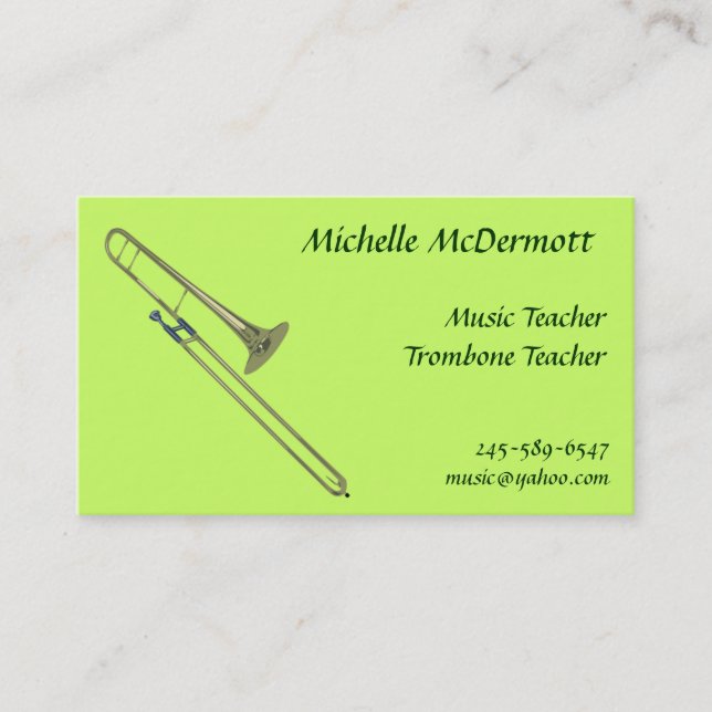 Carte de visite de trombone (Devant)
