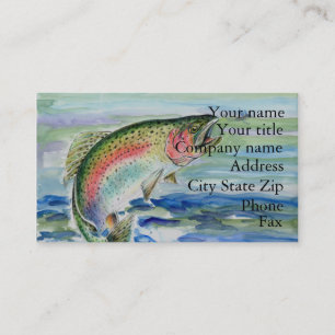 Carte de visite de truite arc-en-ciel