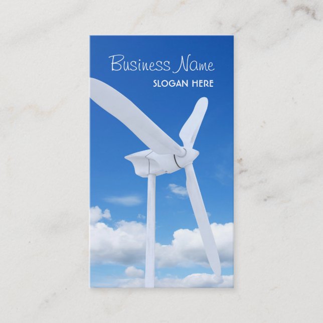 Carte de visite de turbine de vent (Devant)