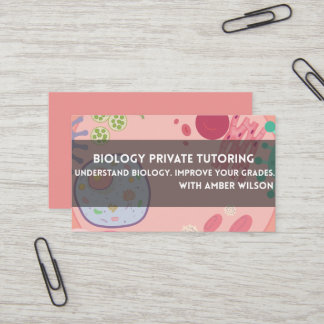 Carte de visite de tuteur en biologie