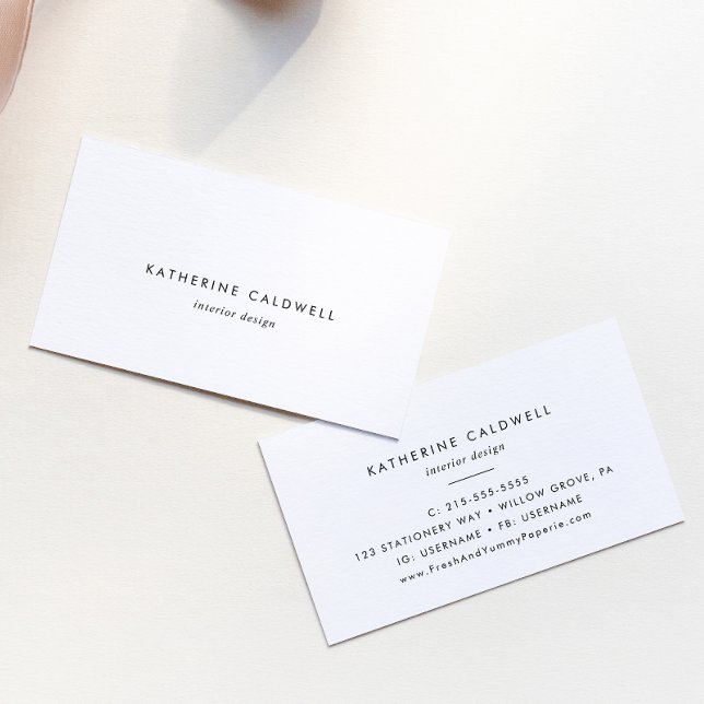 Carte de visite de typographie chic (Créateur téléchargé)