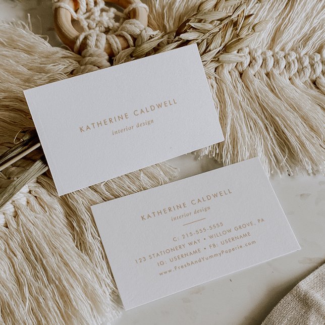 Carte de visite de typographie or chic (Créateur téléchargé)