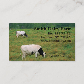 Carte de visite de vaches laitières