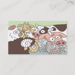 Carte de visite de végétarien d'animaux