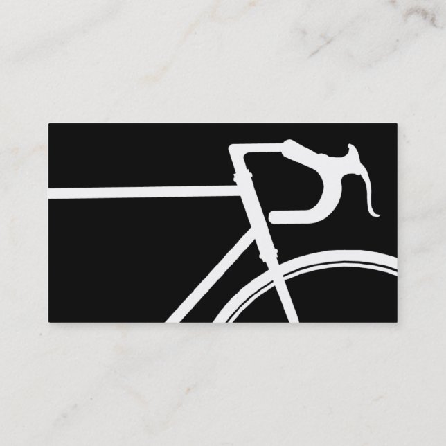 Carte de visite de vélo noir et blanc (Dos)