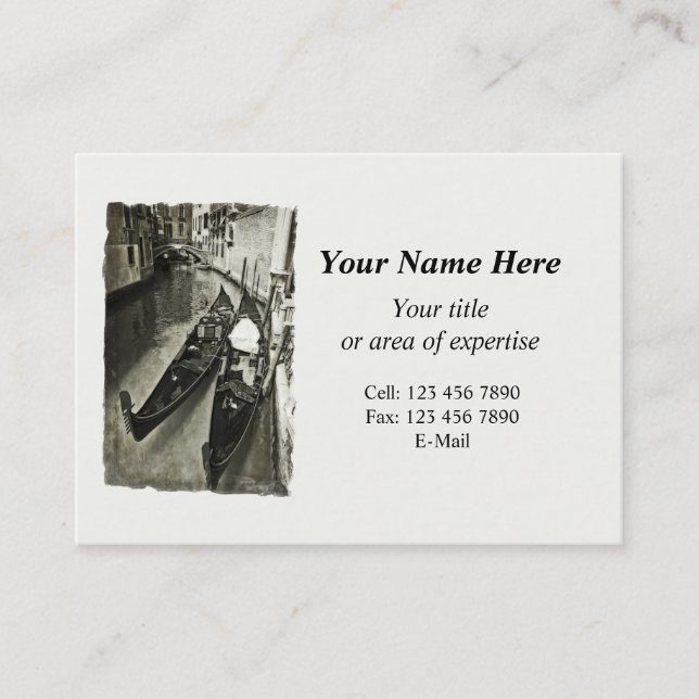 Carte de visite de Venise avec calendrier 2014 (Devant)