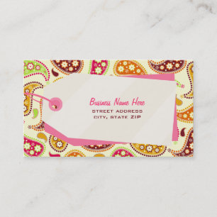 Carte de visite de vente au détail Paisley & Shopp