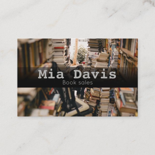 Carte de visite de vente de livres (Devant)