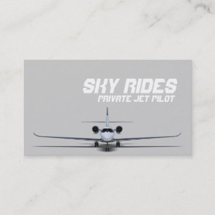Carte de visite de vente de pilote d'avion privé