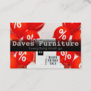 Carte de visite de vente du vendredi noir