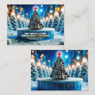 Carte de visite de vente électronique de Noël