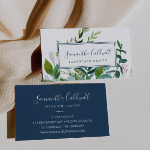 Carte de visite de verdure d'été