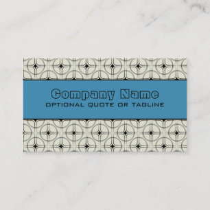 Carte de visite de verre rétro, bleu