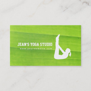 Carte de visite de vert de nature de yoga et de