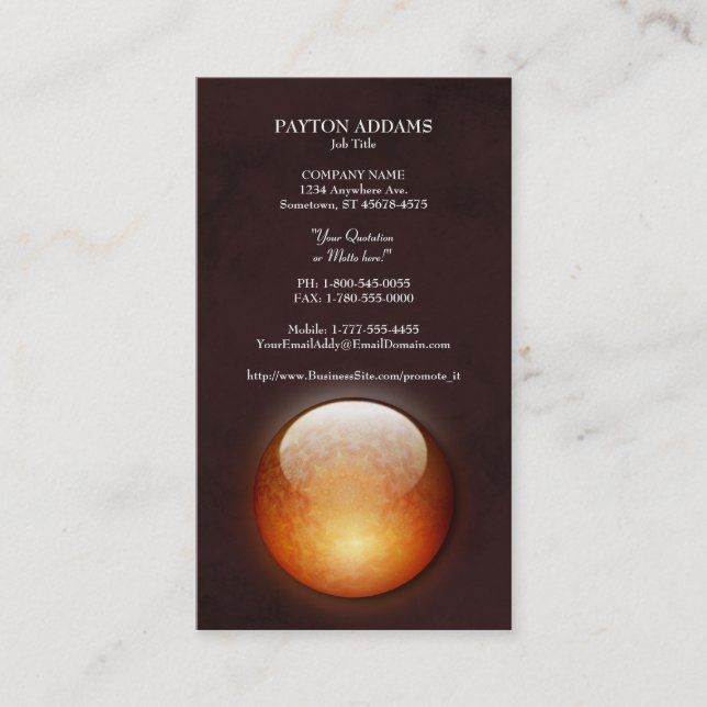 Carte de visite de verticale de bijou de (Devant)