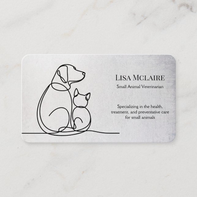 Carte de visite de vétérinaire pour petits animaux (Devant)