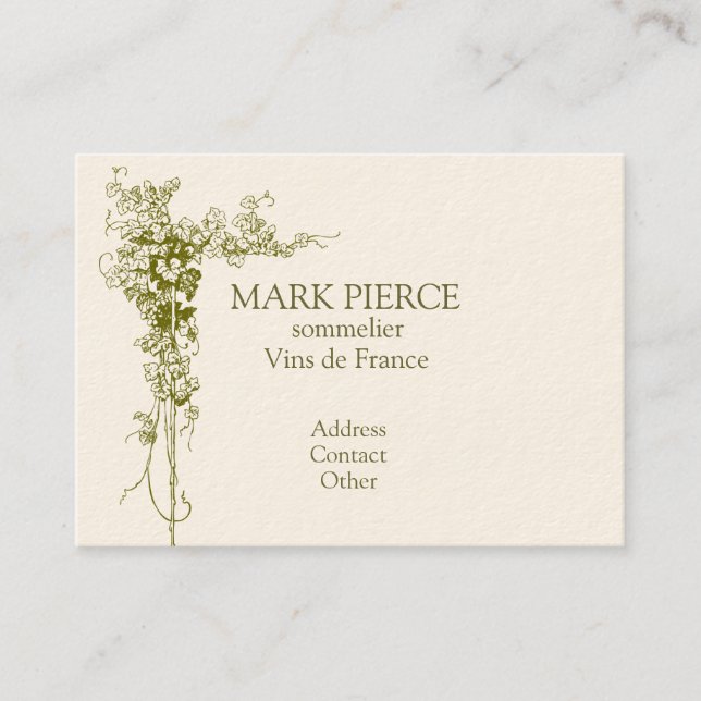Carte de visite de vin (Devant)