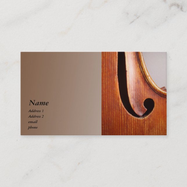 Carte de visite de violon/alto (Devant)