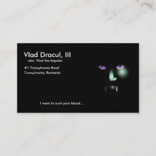 Carte de visite de Vlad Dracul