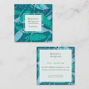 Carte de visite de voyage de poissons de natation