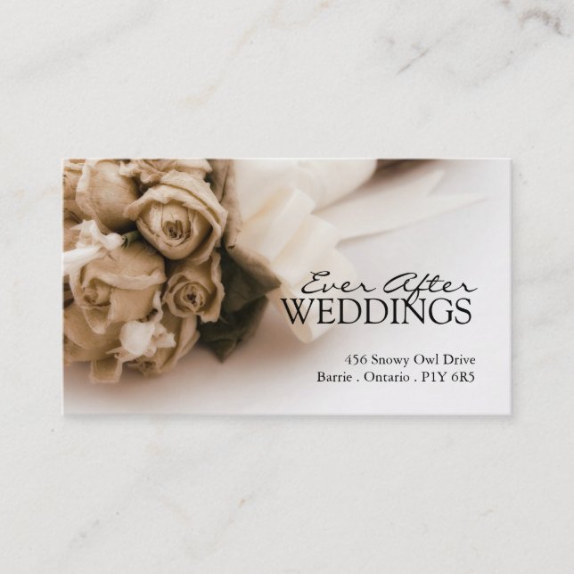 Carte de visite de wedding planner (Devant)