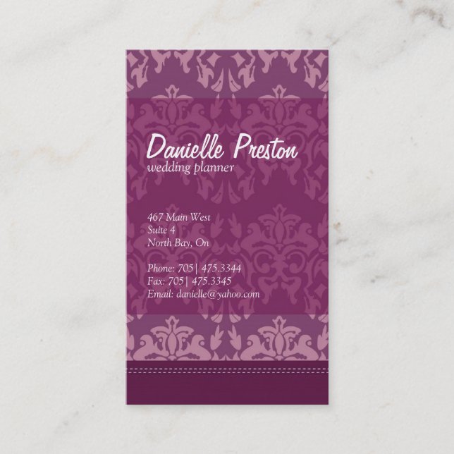 Carte de visite de wedding planner (Devant)