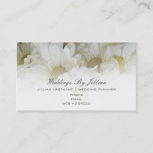 Carte de visite de wedding planner - marguerites