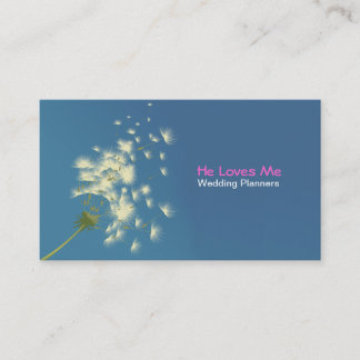 carte de visite de wedding planners de pissenlit