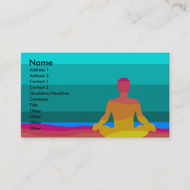 Carte de visite de yoga (Devant)
