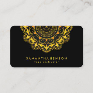 Carte de visite de yoga avec logo de fleur de lotu