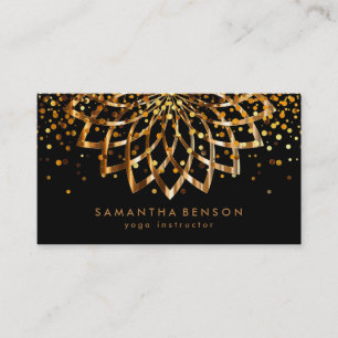 Carte de visite de yoga avec logo de fleur de lotu