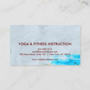 Carte de visite de yoga avec logo de fleur de lotu