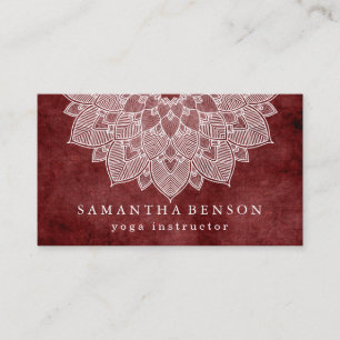 Carte de visite de yoga avec logo de fleur de lotu