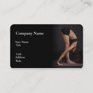 Carte de visite de yoga de base blanche modèle