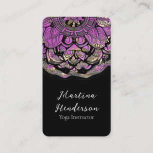 Carte de visite de Yoga Mandala violet
