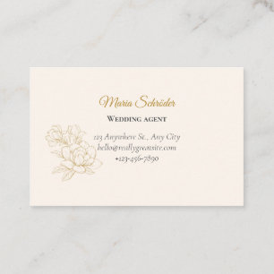 Carte de visite de Zart Rosa & crème