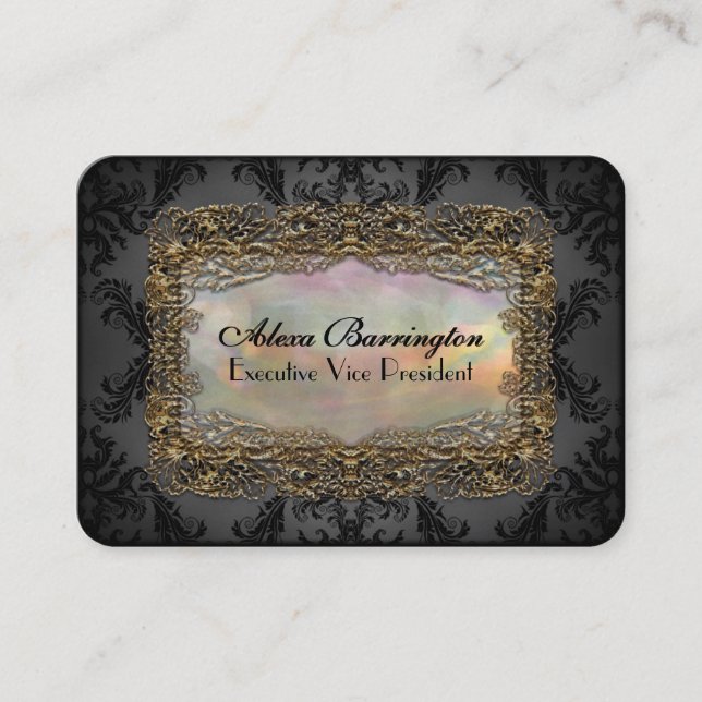 Carte De Visite Debsaulea Elegant Gold Professional (Devant)