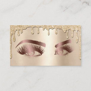 Carte De Visite Déchets de maquillage d'or Artiste Oeil Beauté Sal