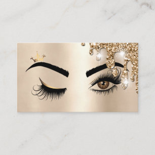 Carte De Visite Déchets Gold Maquillage Wink Eye Beauté Salon Lash