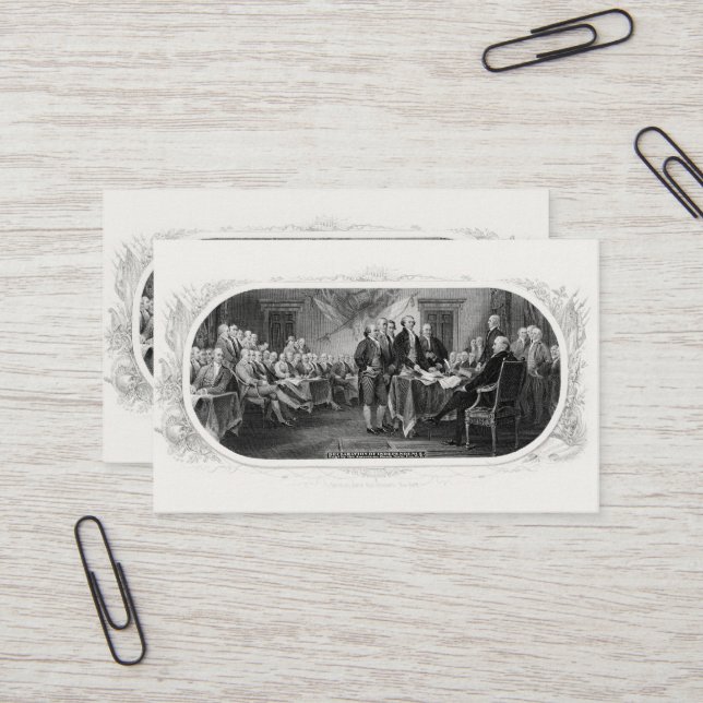 Carte De Visite Déclaration d'indépendance : Projet de loi de 2 $, (Devant/Arrière en situation)
