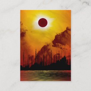 Carte de visite d'éclipse solaire