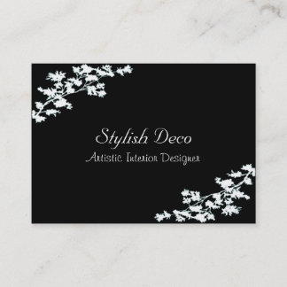 Carte De Visite Déco Floral Élégant