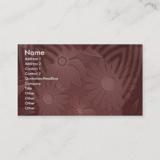 Carte De Visite Déco florale en bois