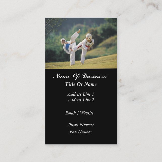 Carte de visite d'école d'arts martiaux (Devant)