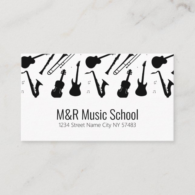 Carte de visite d'école de musique (Devant)