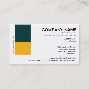 Carte De Visite Décor à deux tons - Vert foncé et orange