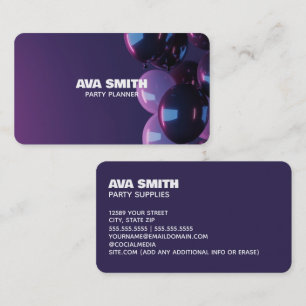 Carte De Visite Décor de la partie de ballon