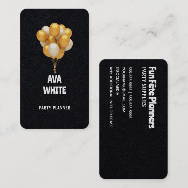 Carte De Visite Décor de l'événement 🎈 🌈 Ballon (Devant / Derrière)